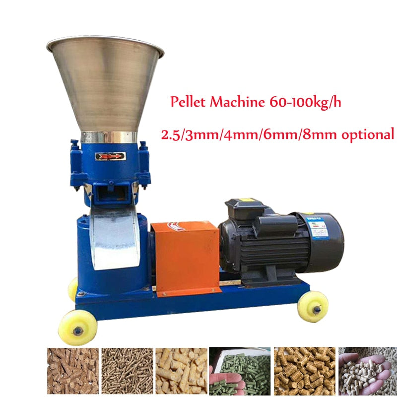 Mill Machine Poultry Food Processor Chicken Duck Fish Dog Feed Granulator For Farm 220V/380V 4.5KW 70-100kg/H