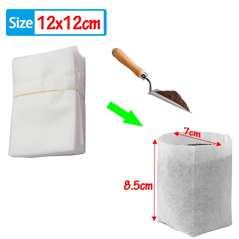 100-500Pcs Biodegradable Nursery Bag Fabric Plant Growing Bags