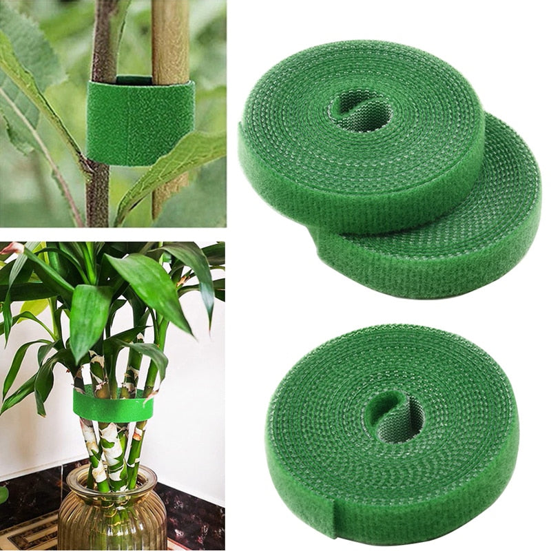 Tie Home Garden Plant Shape Tape Hook Loop Bamboo Support Accessories