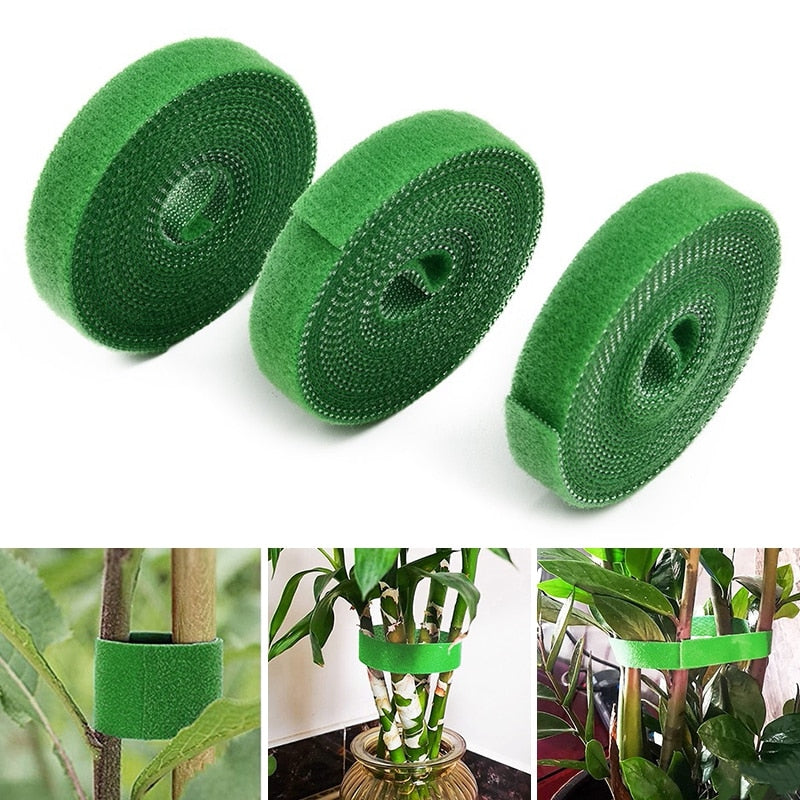 Tie Home Garden Plant Shape Tape Hook Loop Bamboo Support Accessories