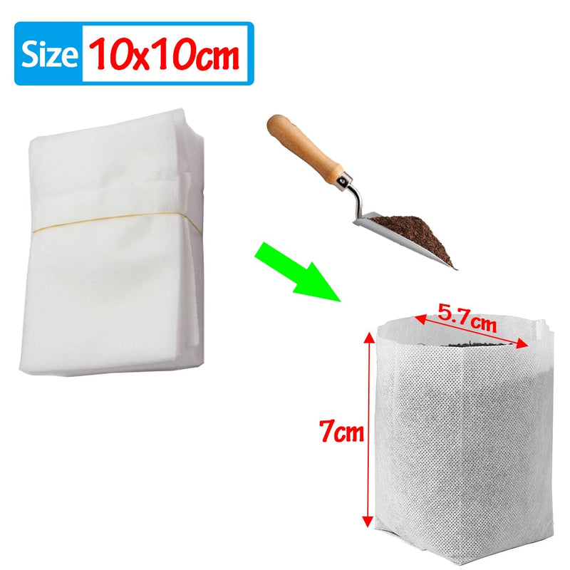 100-500Pcs Biodegradable Nursery Bag Fabric Plant Growing Bags