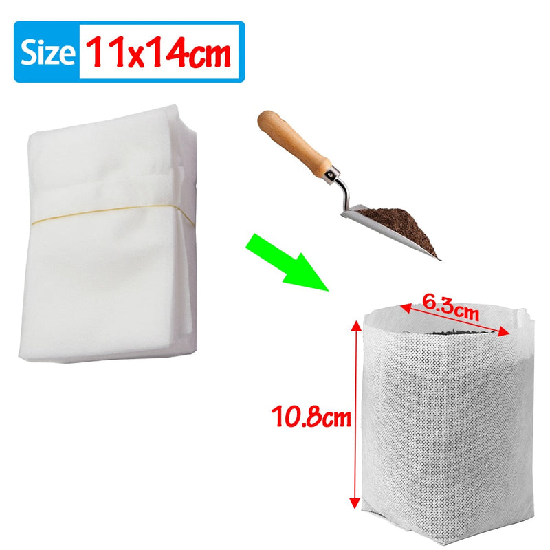 100-500Pcs Biodegradable Nursery Bag Fabric Plant Growing Bags