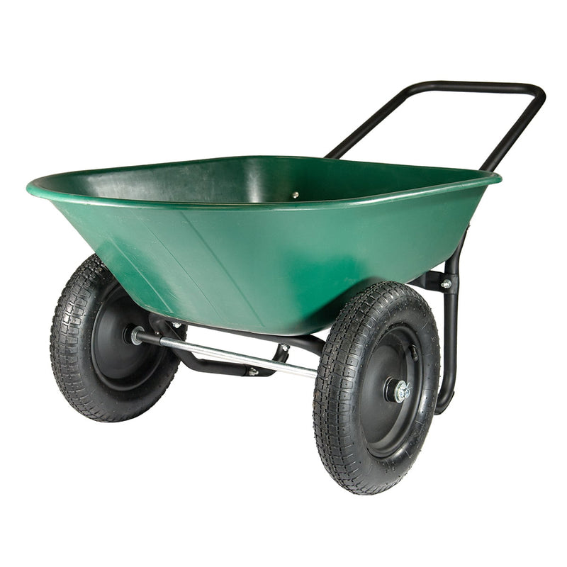 Dual Wheel, Poly Tray Yard Rover Wheelbarrow