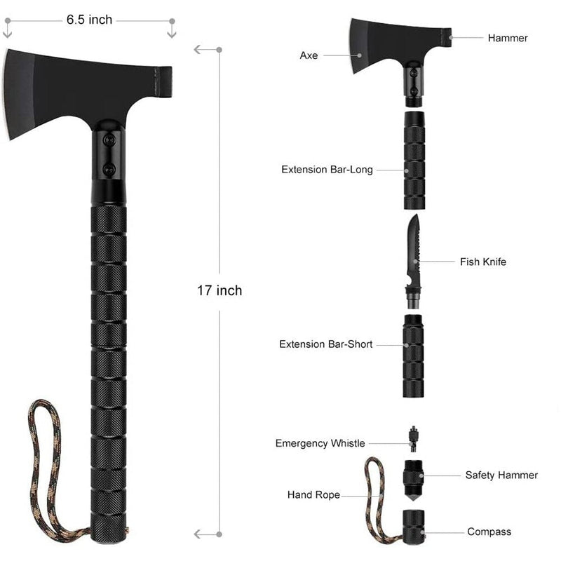 Multi-function Tactical Axe Sheath Blade Protection Outdoor Tools High Carbon Steel Molle Camping Hiking Survival Tools