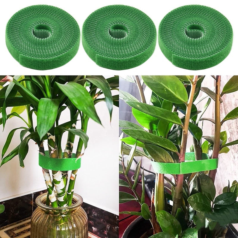 Tie Home Garden Plant Shape Tape Hook Loop Bamboo Support Accessories